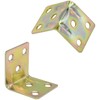 24 PCS L-Shaped Brackets,Furniture Cabinet Hardware Corner Braces,Zinc-Plated Angle Brackets