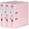 OFFICE CENTRE 3X Pastel Pink A4 Large 75mm Lever Arch