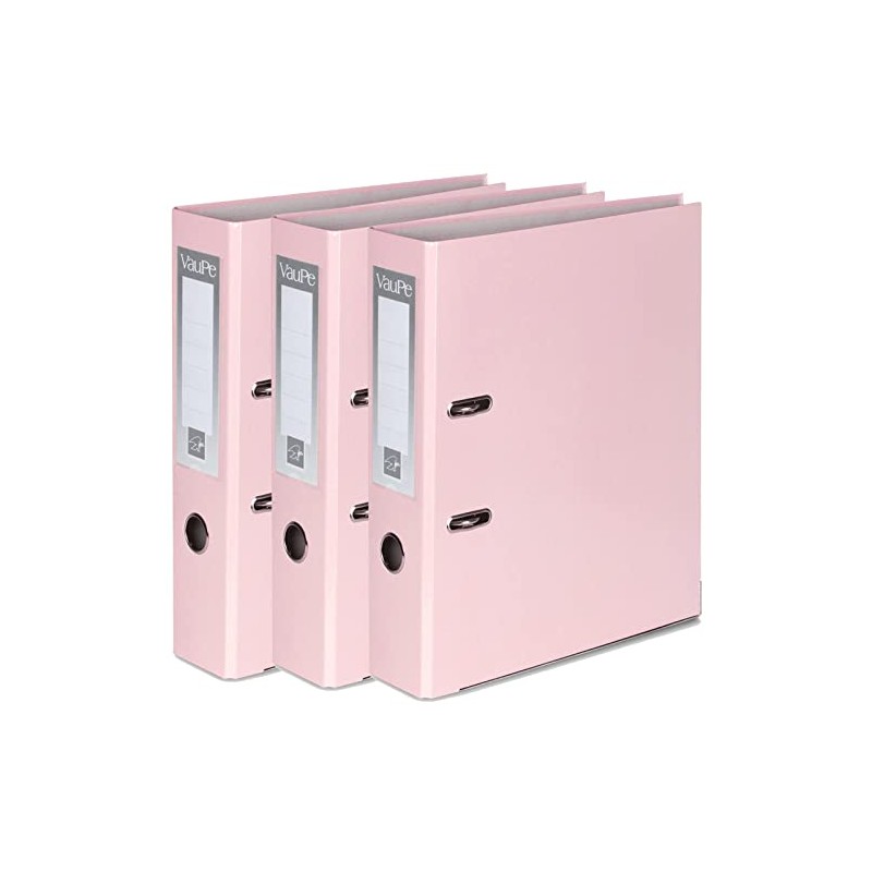 OFFICE CENTRE 3X Pastel Pink A4 Large 75mm Lever Arch