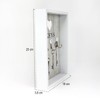 COM-FOUR® Wooden Key Cabinet with 3 Key Hooks, 25 x