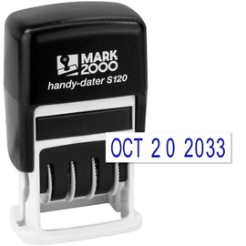 Mark 2000 - S120 Self-Inking Date Stamp - Blue Color