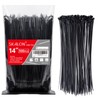 Zip Ties 14 inch (100 Pack), Black, 50lb Tensile Strength,