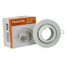 Tecnolite Lámpara para Empotrar, Lámina de Acero, color Blanco YD-345/B