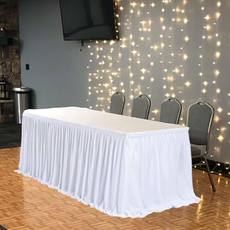 HBBMAGIC Polyester Table Skirt Table Skirts Party Decoration for Wedding,