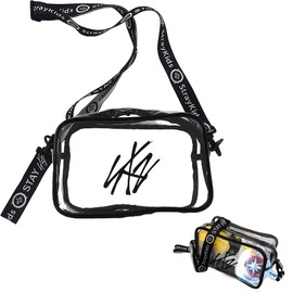 NAVESO Stray Kids Crossbody Bag, Stray Kids Merch, Skzoo Shoulder Bag, SKZ Merch Transparent PVC Crossbody Bag, Travel Cosmetic Bag Skz Stay Fans Gifts for Kid Fans, K-pop Concert Essentials