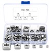 Square Nut, 150 Pieces Stainless Steel Square Nuts, Thread Nuts,