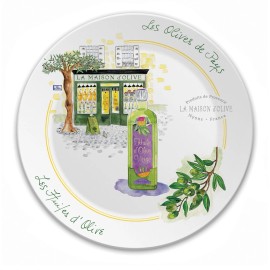 Sisson Imports MAISON D'OLIVE HORS D'OEUVES / DESSERT PLATES, SET OF 4 - FREE SHIPPING !!!