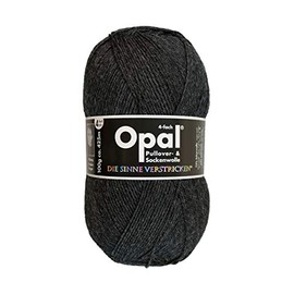 100 g Sock Wool Opal Plain Colour Anthracite Colour No. 5191