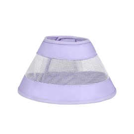 WDPAWS Soft Mesh Elizabeth Collar, For Dogs and Cats, 3 Sizes, Lightweight Type, Velcro Type, Postoperative Wound Protection, Licking Prevention, Scratch Prevention, Pet Elizabeth Collar (L Purple)