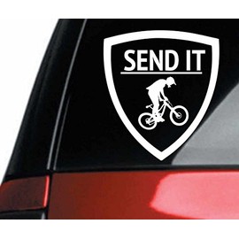 Send IT Downhiller Badge Decal/Vinyl Sticker - 6" Size - for virtually Any Smooth Surface