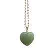 Collar de Aventurina Natural en Forma de Corazón Plata 925