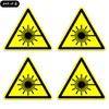 dealzEpic - Laser Hazard Caution Sign - Yellow Triangle Warning