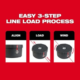 SHISHUVIN for Milwaukee 49-16-2748 Easy Load Trimmer Head for M18 String Trimmers Length 4.25 in Height 2.5 in Width 4.25 in