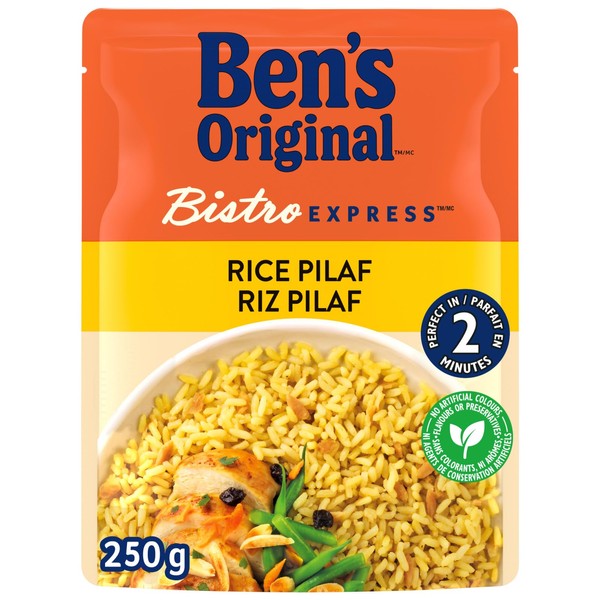 BEN'S ORIGINAL BISTRO EXPRESS Pilaf Rice, Long Grain Rice and Side Dish, 250g Pouch