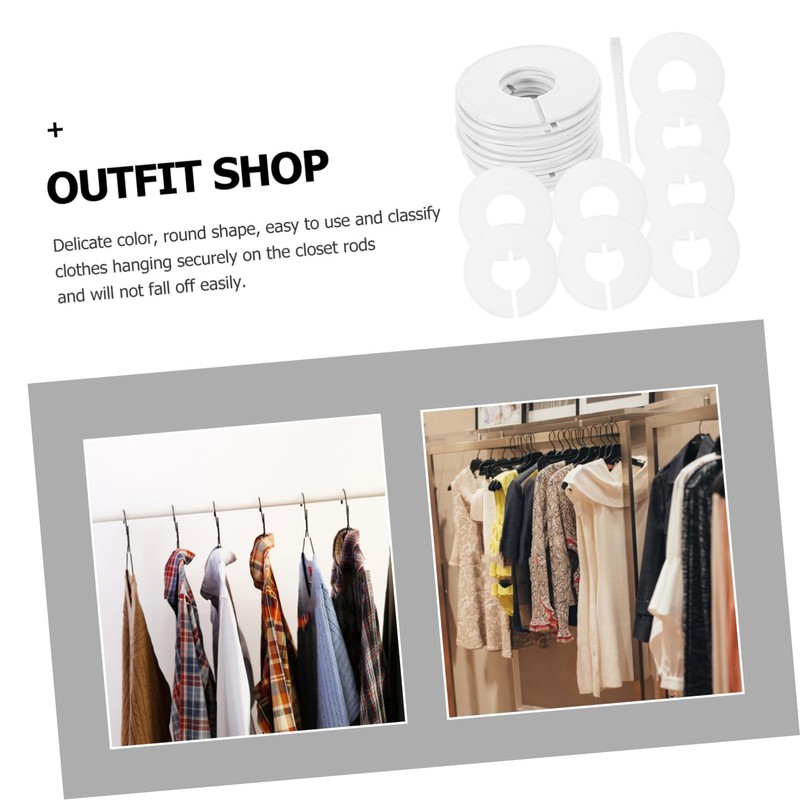 Ciieeo 50Pcs Clothes Dividers with Marker Pen Wardrobe Hangers for