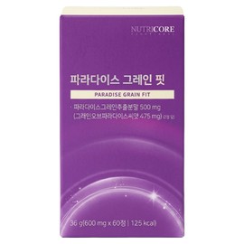 뉴트리코어 파라다이스 그레인 핏 36g, 60정, 1개 Nutricore Paradise Grain Fit 36g, 60 Tablets, 1 Unit
