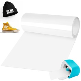 Smart Iron on for Cricut Joy, 14 x 200 cm, White Plotter Film, Textile, Smart Heat Transfer Vinyl, Flex Film Plotter Textiles for Iron-on, PU Plotter Film, Textile for Fabrics, T-Shirts, DIY Patterns