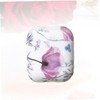KONTONTY Portable TPU Earphone Case with Flower Pattern Dustproof and