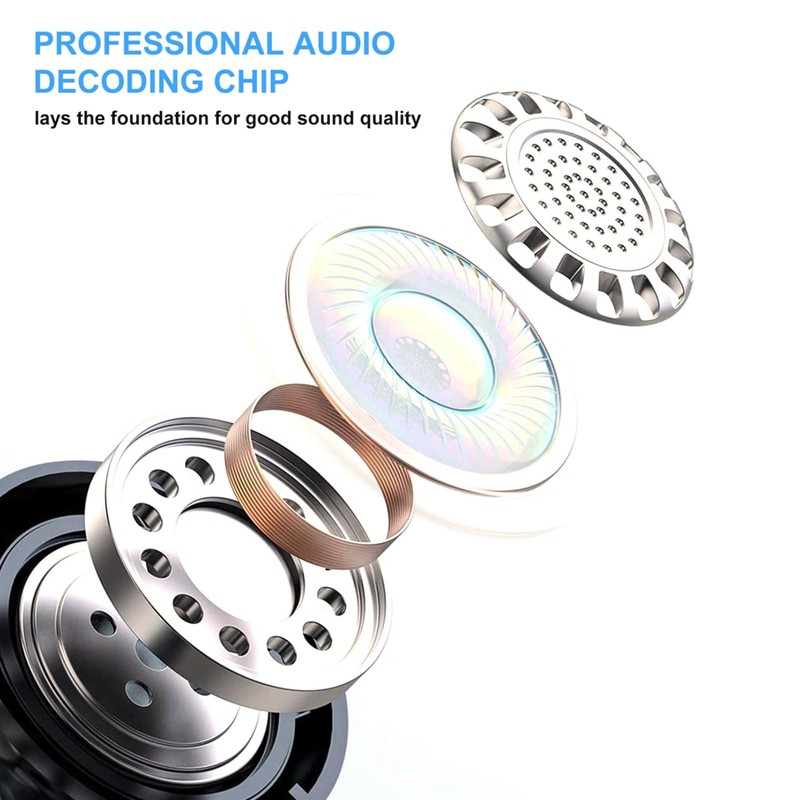 Motorcycle Helmet Bluetooth Headset Speakers with Good Sound,Loud,50 Hours Use,Large