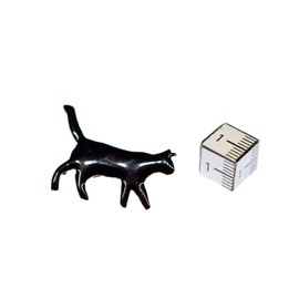 Miniblings Enamel Cat Brooch Pin Button Animal Pet Cat Enamel Black