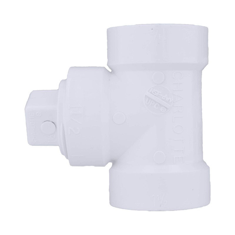CHARLOTTE PIPE 1 1/2 DWV CLEANOUT TEE with Plug DWV
