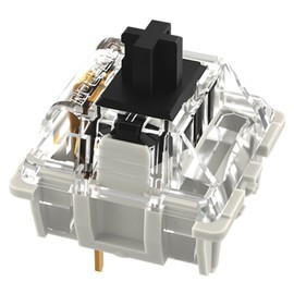 Gateron G Black Pro 2.0 Pre-lubed Switches 3pin Linear for MX Mechanical Type Key Gaming Keyboard Switches, SMD RGB Light Plate Mounted Switches (105 Pcs-3pin, Black)