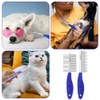 Pack of 2 Dog Combs, Cat Comb, Double-Sided Metal Rounded