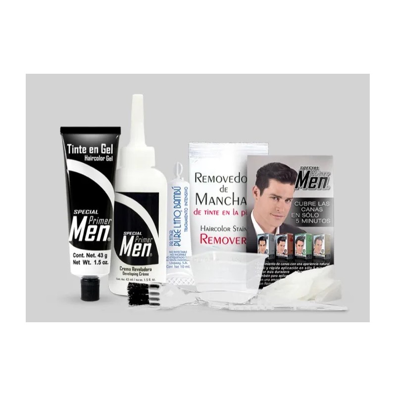 Tinte En Gel Loquay Para Hombre Castaño Oscuro Barba Bigote