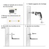 HOGESA Soporte de Pared para Microondas, 2 PCS Repisa Horno