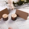 Place Card Holders, 10 Pcs Rustic Real Wood with Wooden
