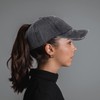 HH HOFNEN Ponytail Hats Womens Washed Distressed Baseball Cap High