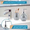 Sanbege 4 Pcs Mosaic Glass Bathroom Accessories Set, Modern Luxury