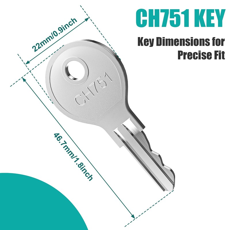 5 Pcs CH751 Key, Siapupy Universal CH751 replacement keys, RV