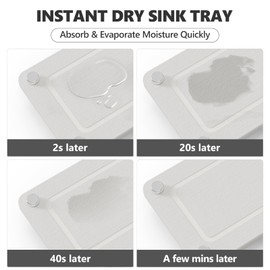 Johamoo Dish Soap Dispenser Set for Kitchen 16oz Glass Bottle with Stainless Steel Pump, Instant Dry Tray, Perfect for Kitchen Decor and Bathroom Accessories, Women’s Gifts for Christmas