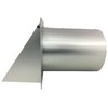 6 Inch Wall Vent Cap - Aluminum - Screen Only