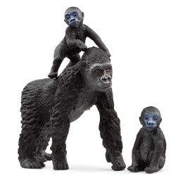 Schleich Realistic Mother And Baby Gorilla Jungle Playset Toy Figures
