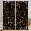 Moonslim Brown Gray Blackout Curtains, Grey Rustic Abstract Rustic Farmhouse