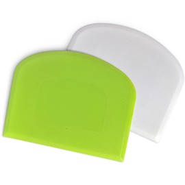 ALLTOP Espátula para tazón y rascador de banco, herramienta de plástico flexible multiusos para repostería, raspadores de alimentos para masa de pan, 