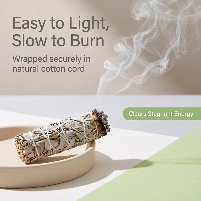 Earth Light White Sage Smudge Sticks – 3 Pack Natural