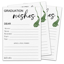 GHTRP 30 Graduation Party Advice Wishes Cards For Graduate Class Of 2025 - Advice And Well Wishes - High School, University Graduation Party, Graduation Wishes Card, Minimalism White 4 X 6 - A04