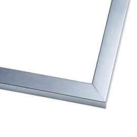 CountryArtHouse 38x28 Frame Silver Stainless Steel Solid Wood Picture Frame | 0.75 Inch Moulding Width | Includes UV Acrylic Plexiglass, Acid Free Foam Board Backing and Hanging Hardware