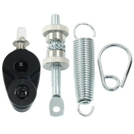 Zorfeter 1 Set Complete Spring Cam Assembly Bass Drum Foot Pedal Tension with Spring Cam Pulley Hook Tensioner, Replacement Parts for Percussion Instruments(Black)