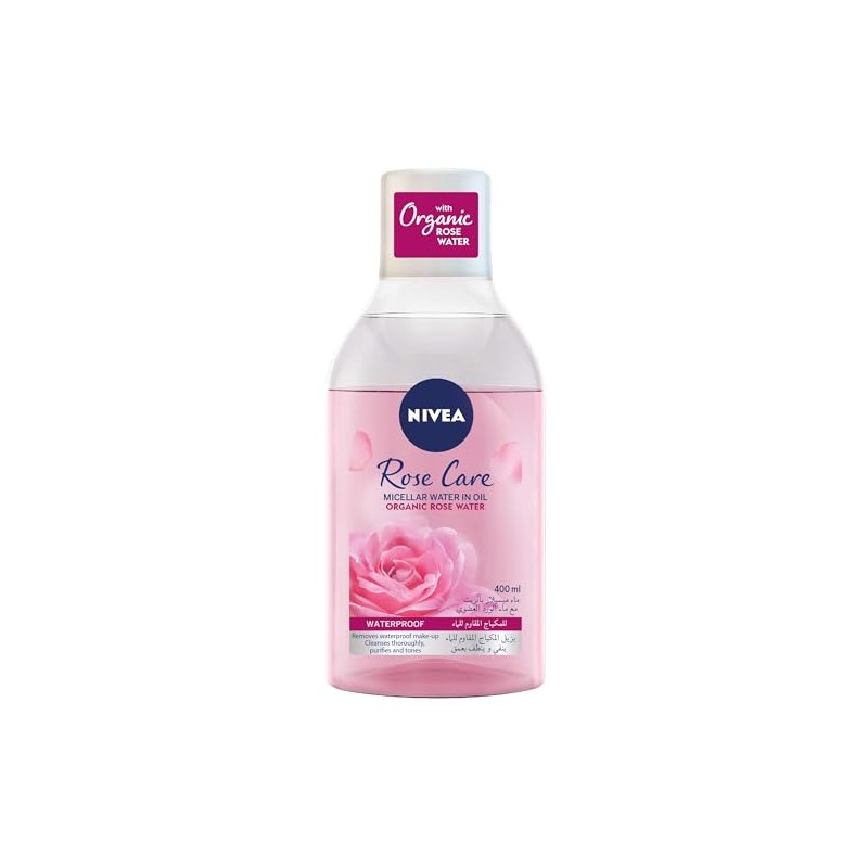 NIVEA Agua limpiadora micelar, Skin Breathe Rose MicellAIR, 13.5 fl