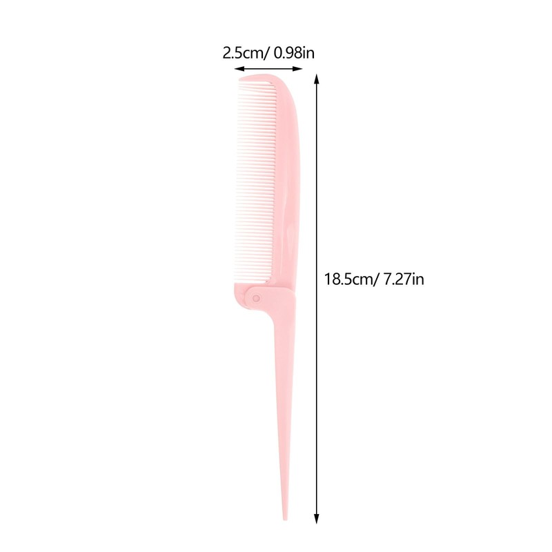 WOFASHPURET Folding Rat Tail Comb, Plastic Tail Comb for Women,