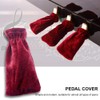 Wisecoco Piano Pedal Covers, 4Colors 3Pcs Pleuche Piano Pedal Protective