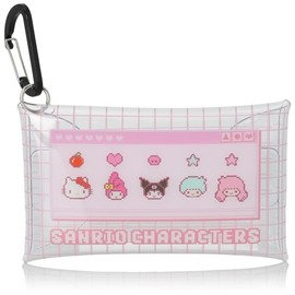 Sanrio Sanrio0055 Clear Multi Case, Small Size, with Carabiner, Small Items, Coin Purse, Smart Key, Car, Bicycle, Key, Key Case, Earphone Case, Airpods Case, Bag Accessories, Pouch, For Work or School