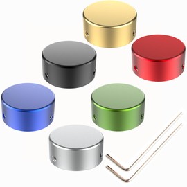 SOLUTEK Solutek Buttons Guitar Pedal Footswitch Toppers Caps - Aluminium w/Lining & 3 Screws – Offer Accuracy, Comfort,Protection,Identification,Decoration (Multi-color V1 for 3/8" 10mm Switch)