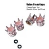 Silver Crown Light Pink Diamond Stones Chrome Plated Car Wheel