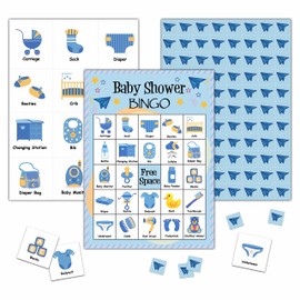 KFNER Baby Shower Bingo Game Cards - 24 Players Bingo Game Set Indoor Outdoor Activities - Baby Shower Party, Gender Reveal Party Favors Supplies -A07