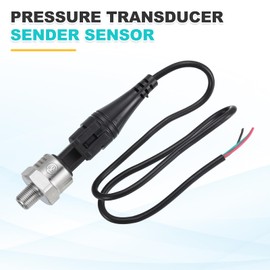 MECCANIXITY Pressure Transducer Sender Sensor with Connector, 1/8" NPT 200 PSI Stainless Steel Pressure Transmitter for Oil Fuel Water Air